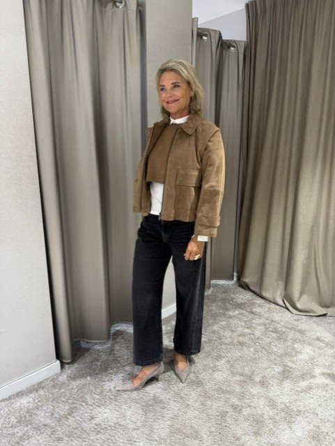 Weekend Max Mara Jas Leer Bruin - Afbeelding 2