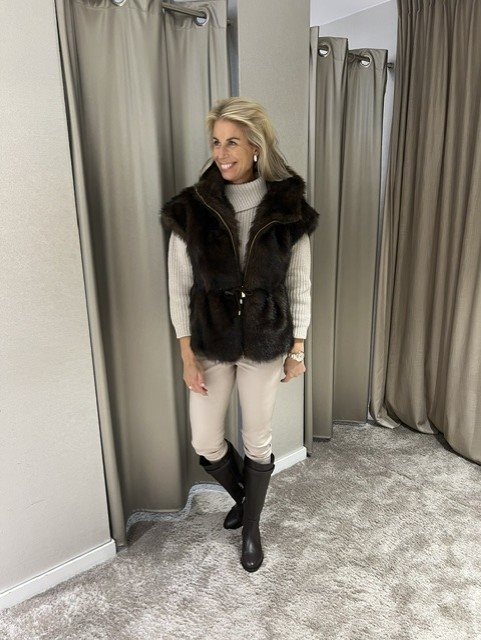 Max&Moi Bodywarmer Jas Bruin